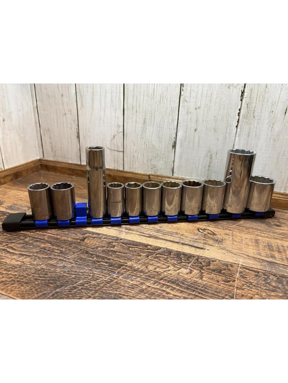 Mixed Craftsman Sockets Lot 11 pieces 1/2 Drive 6pt, 12pt SAE & Metric w/strip